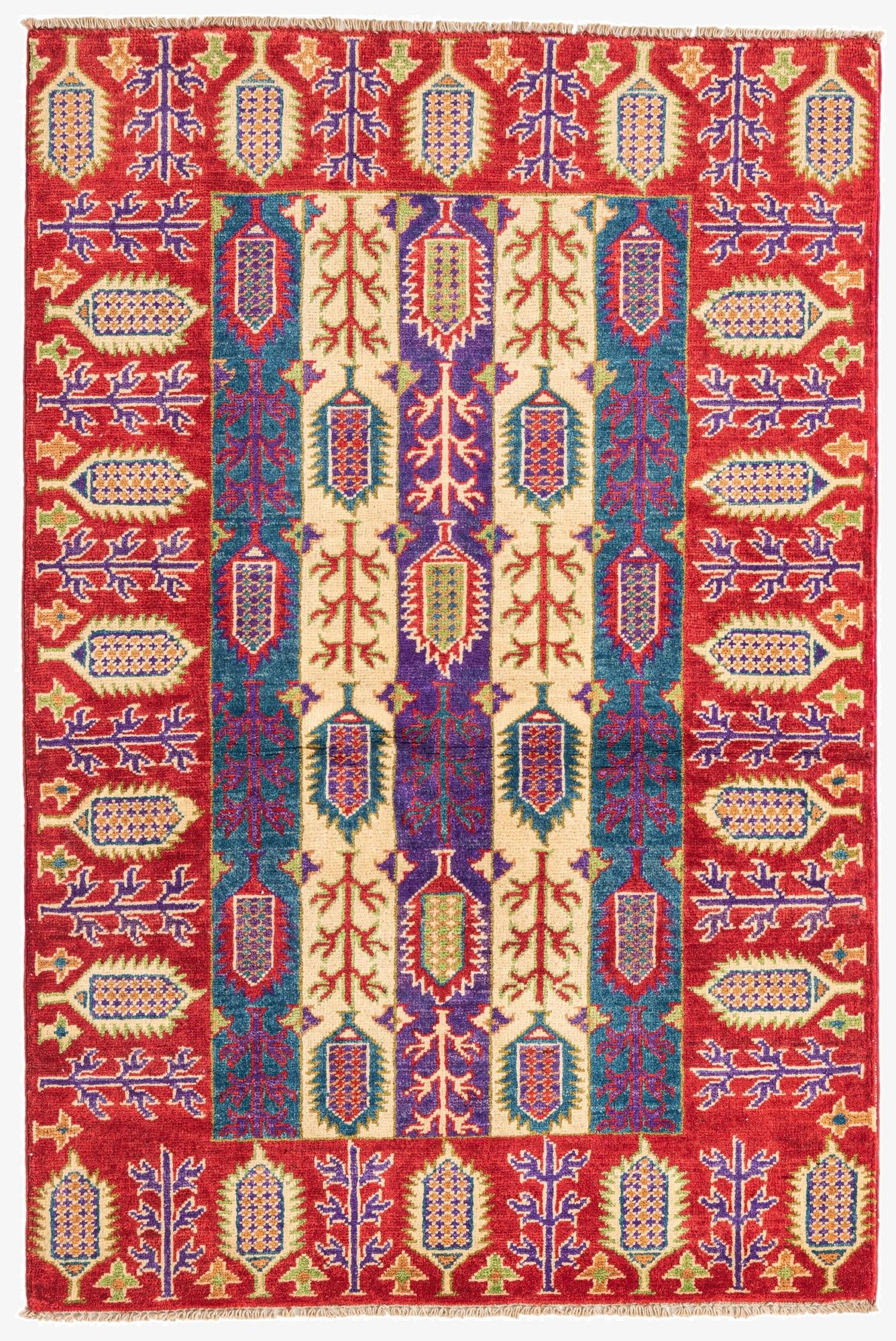 3' 4 x 5'  Hand Knotted Kazak Rug