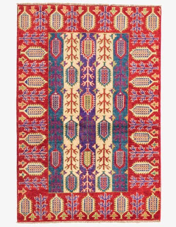 3' 4 x 5' Hand Knotted Kazak Rug