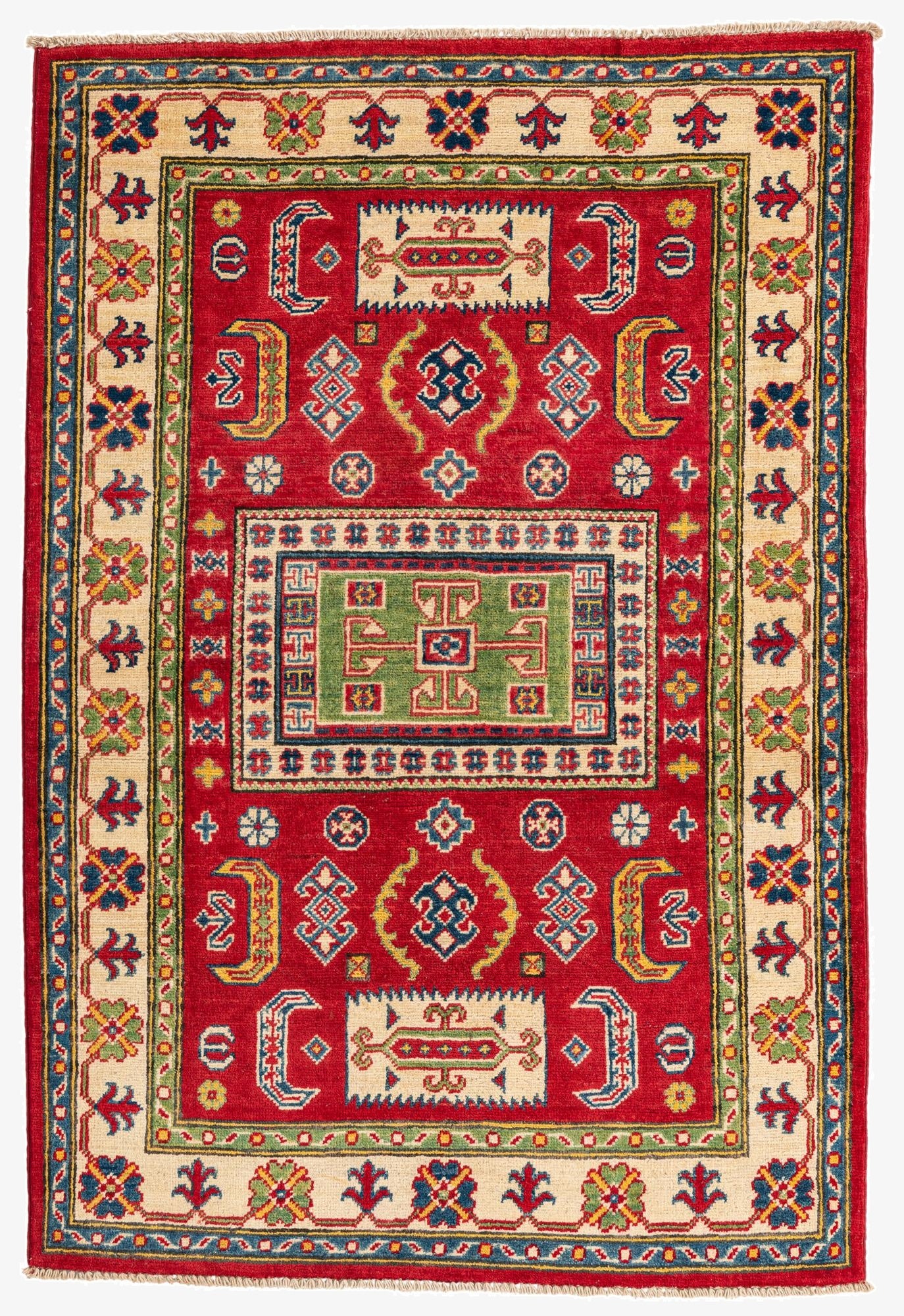 3' 5 x 5'  Hand Knotted Kazak Rug