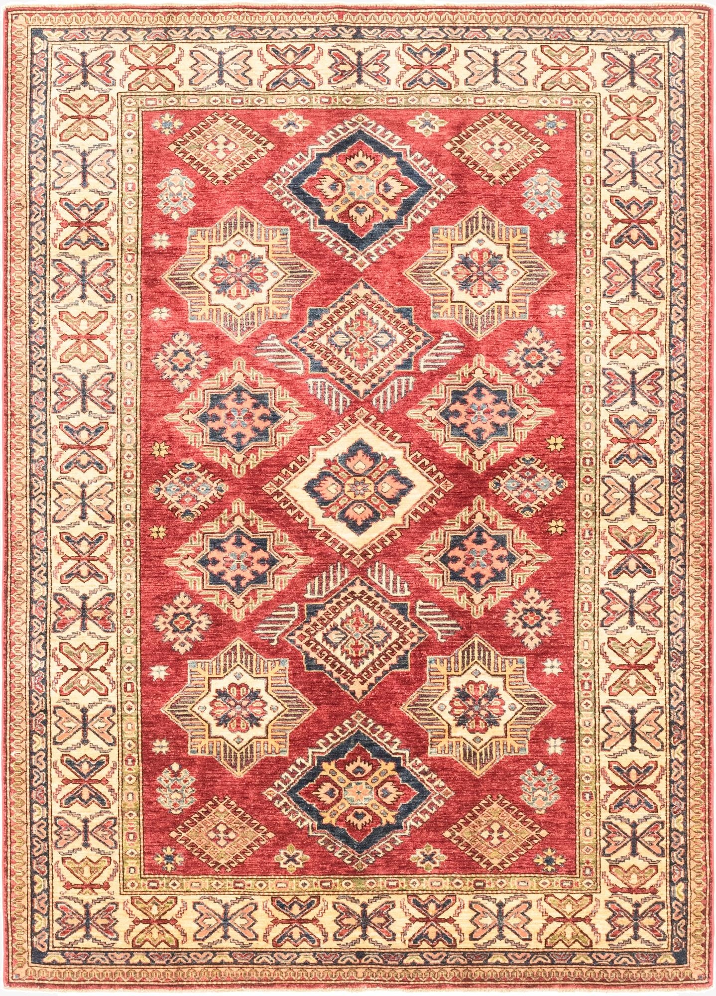 5' 11 x 8' 2  Hand Knotted Kazak Oriental Rug