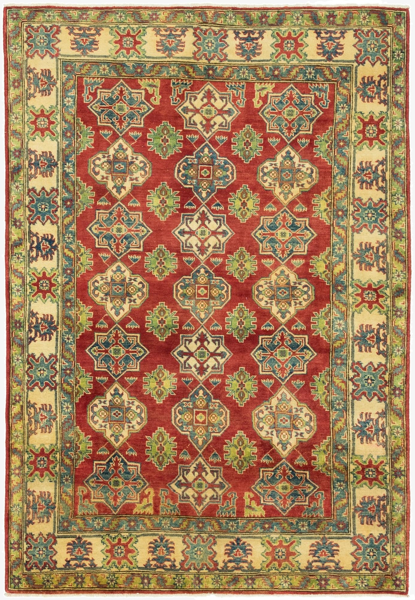5' 6 x 8'  Hand Knotted Kazak Rug