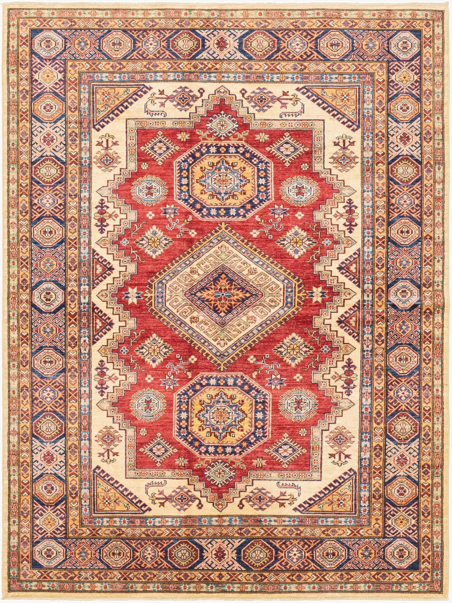 5' 10 x 7' 11  Hand Knotted Kazak Oriental Rug