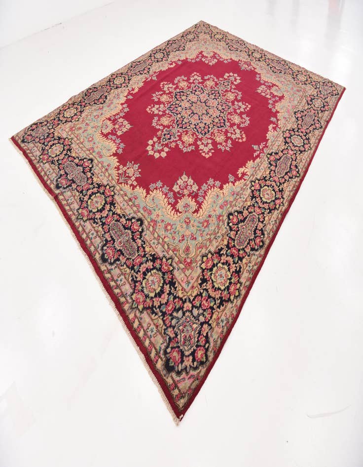 Detail image of 9' 8 x 12' 10  Hand Knotted Kerman Persian Wool Rug