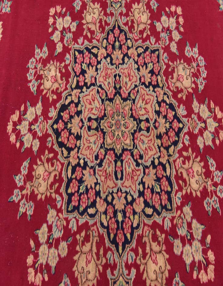 Detail image of 9' 8 x 12' 10  Hand Knotted Kerman Persian Wool Rug