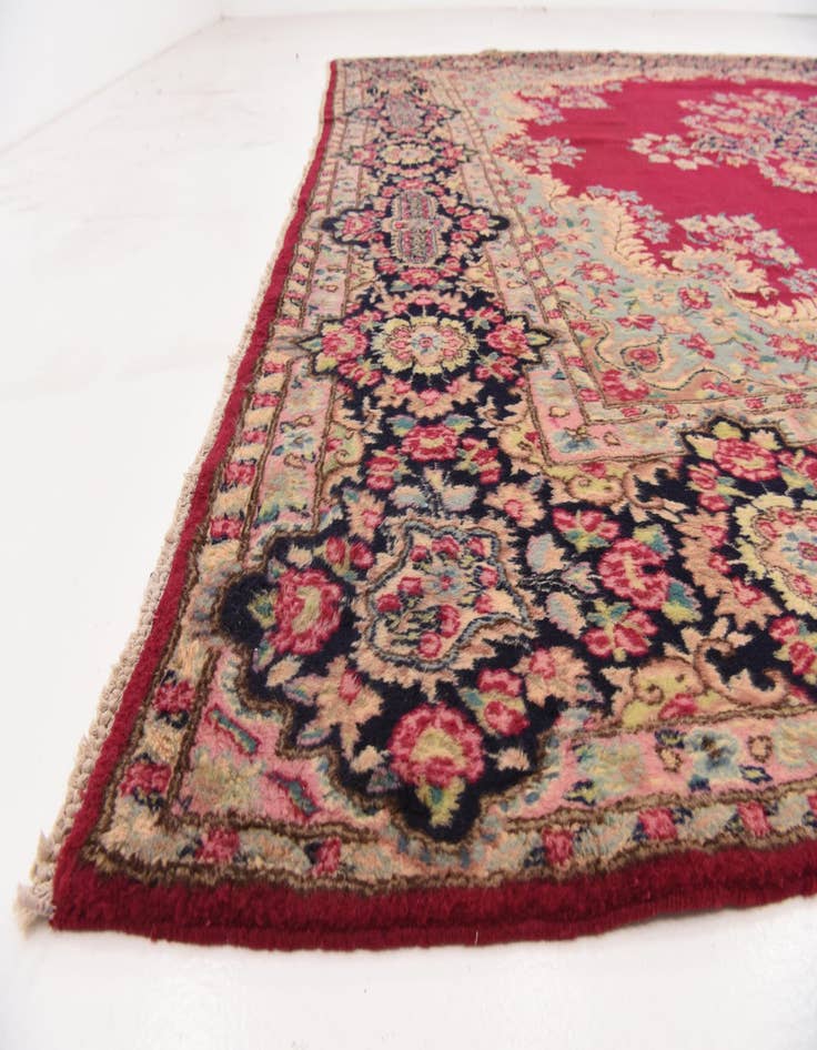 Detail image of 9' 8 x 12' 10  Hand Knotted Kerman Persian Wool Rug