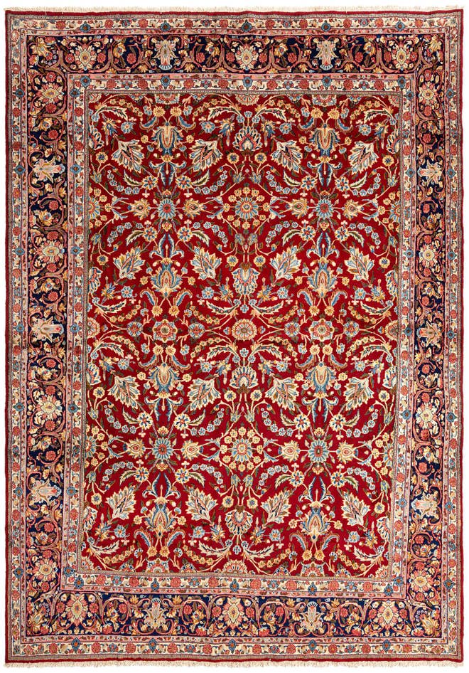 Detail image of 9' 10 x 13' 7 Kerman Wool Rug