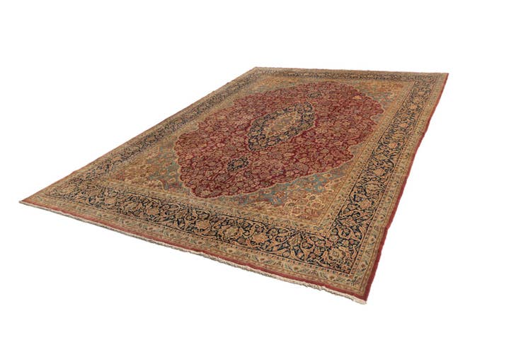 Detail image of 9' 8 x 13' 9 Kerman Wool Rug