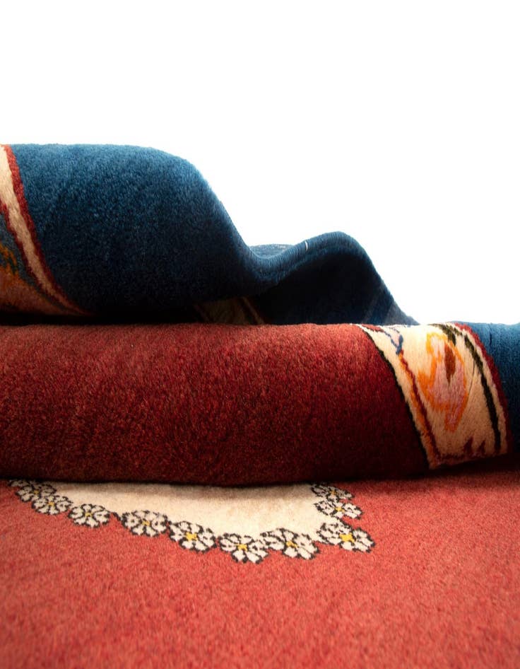 Detail image of 3' 7 x 4' 9 Hand Knotted Kerman Persian Wool Rug