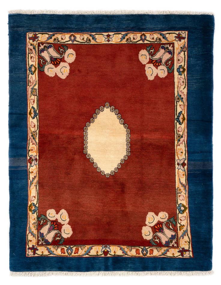 Detail image of 3' 7 x 4' 9 Hand Knotted Kerman Persian Wool Rug