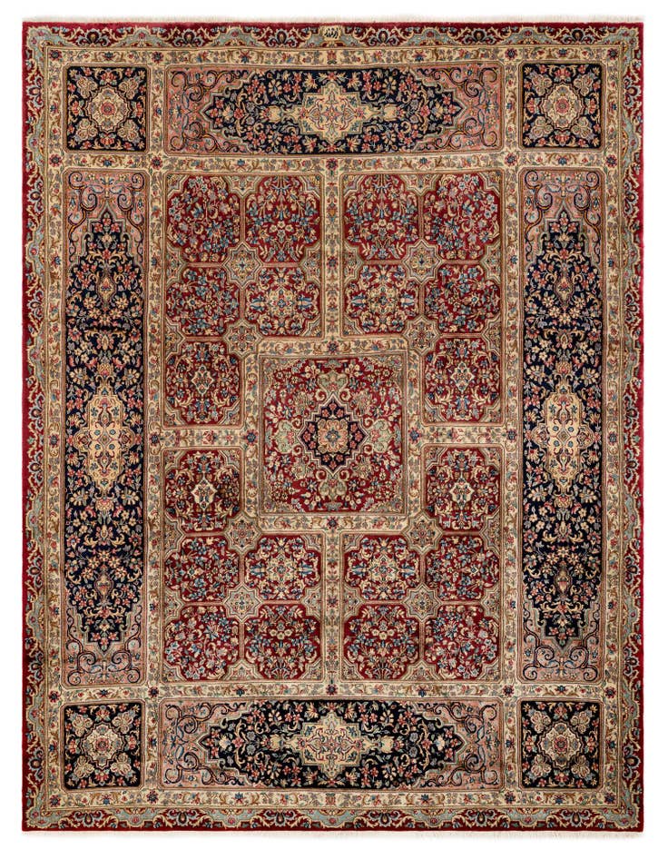 Detail image of 8' 2 x 11' 1 Hand Knotted Kerman Persian Wool Rug