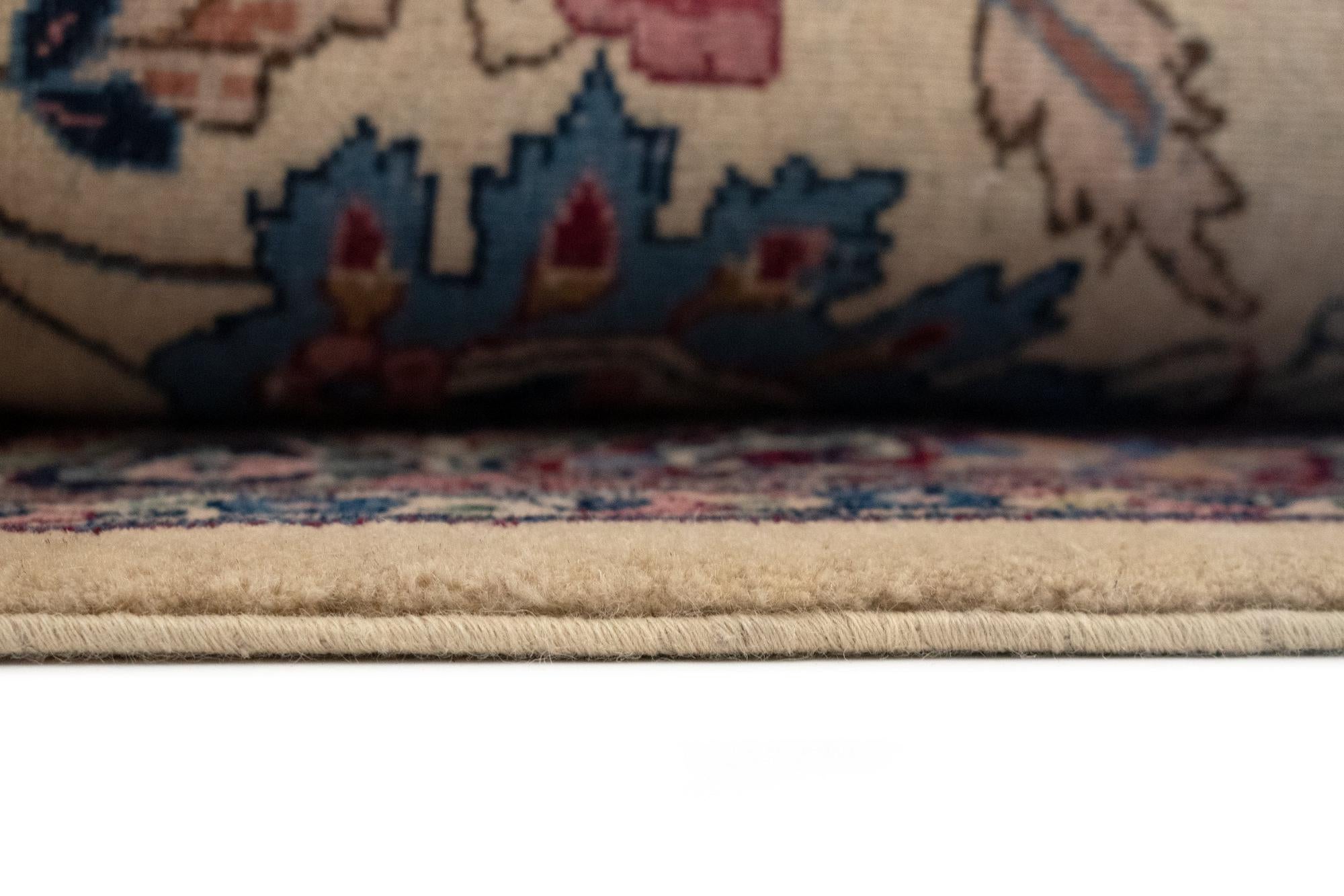11' 4 x 16' 5 Hand Knotted Kerman Persian Wool Rug