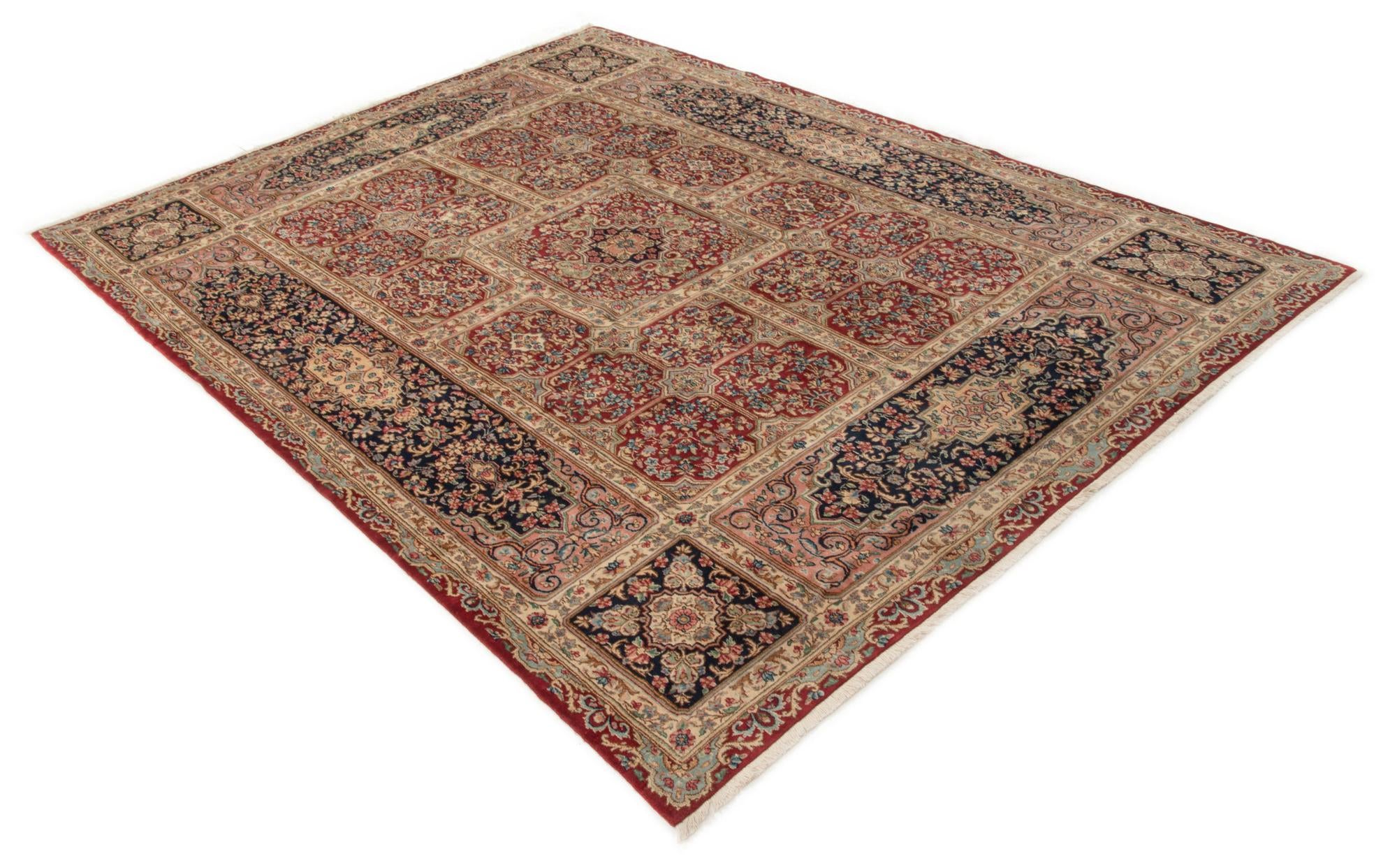 8' 1 x 11' 1 Hand Knotted Kerman Persian Wool Rug