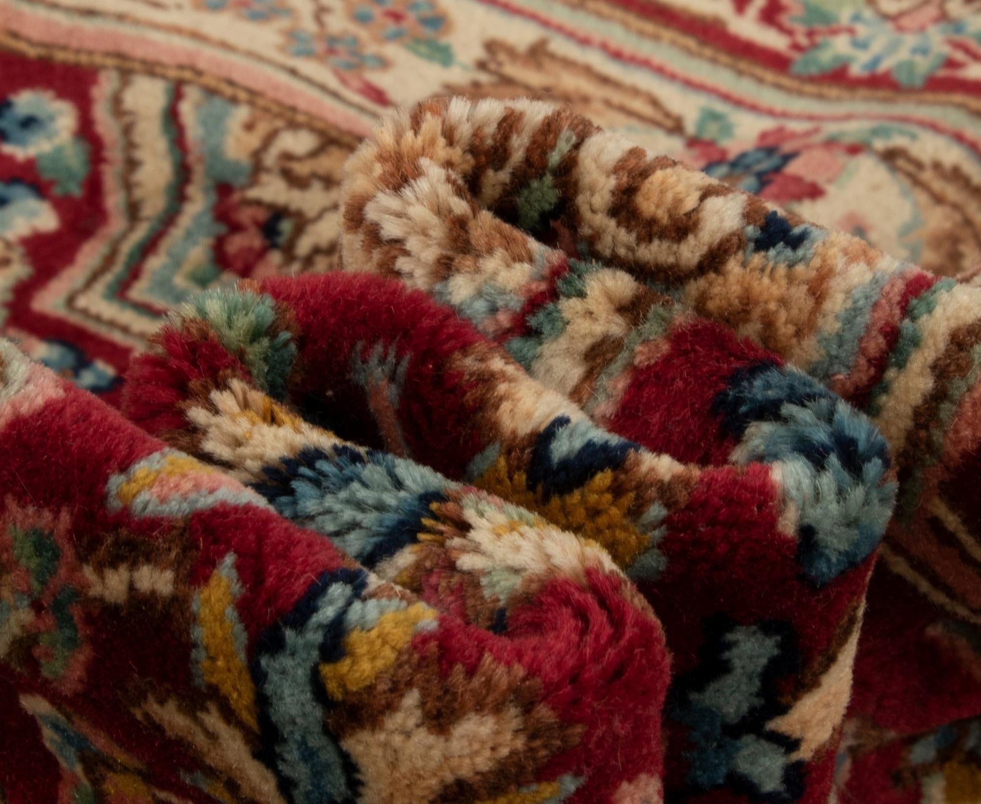 8' 1 x 11' 1 Hand Knotted Kerman Persian Wool Rug