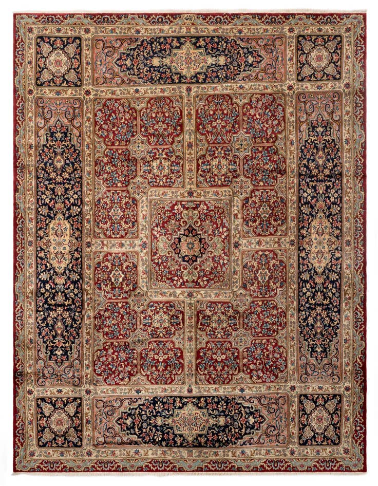 Detail image of 8' 1 x 11' 1 Hand Knotted Kerman Persian Wool Rug