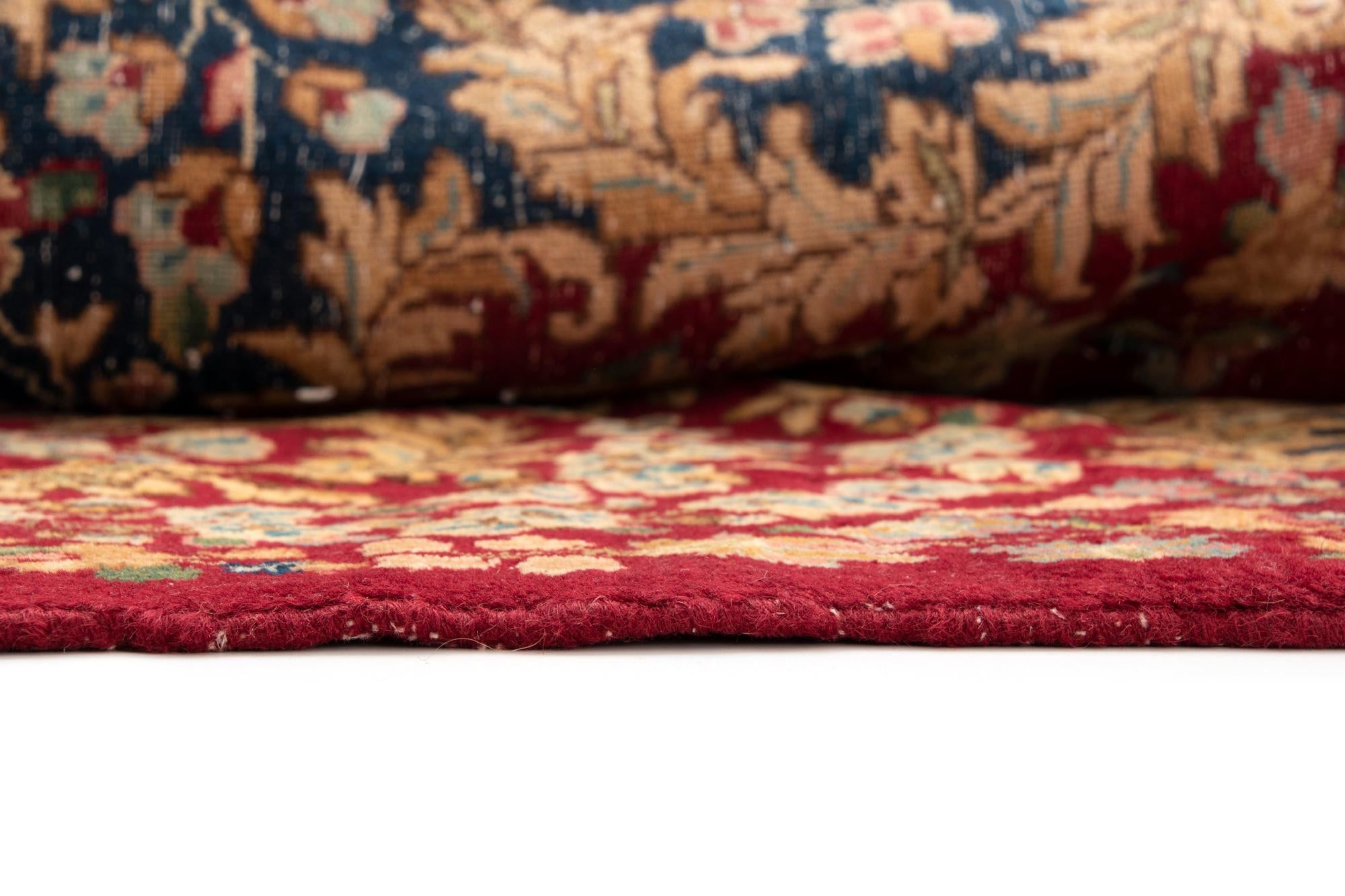 11' 3 x 13' 1 Hand Knotted Kerman Persian Wool Rug