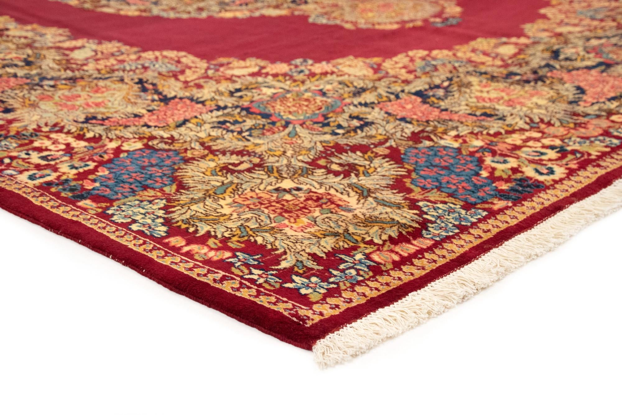 10' 5 x 13' 3 Hand Knotted Kerman Persian Wool Rug
