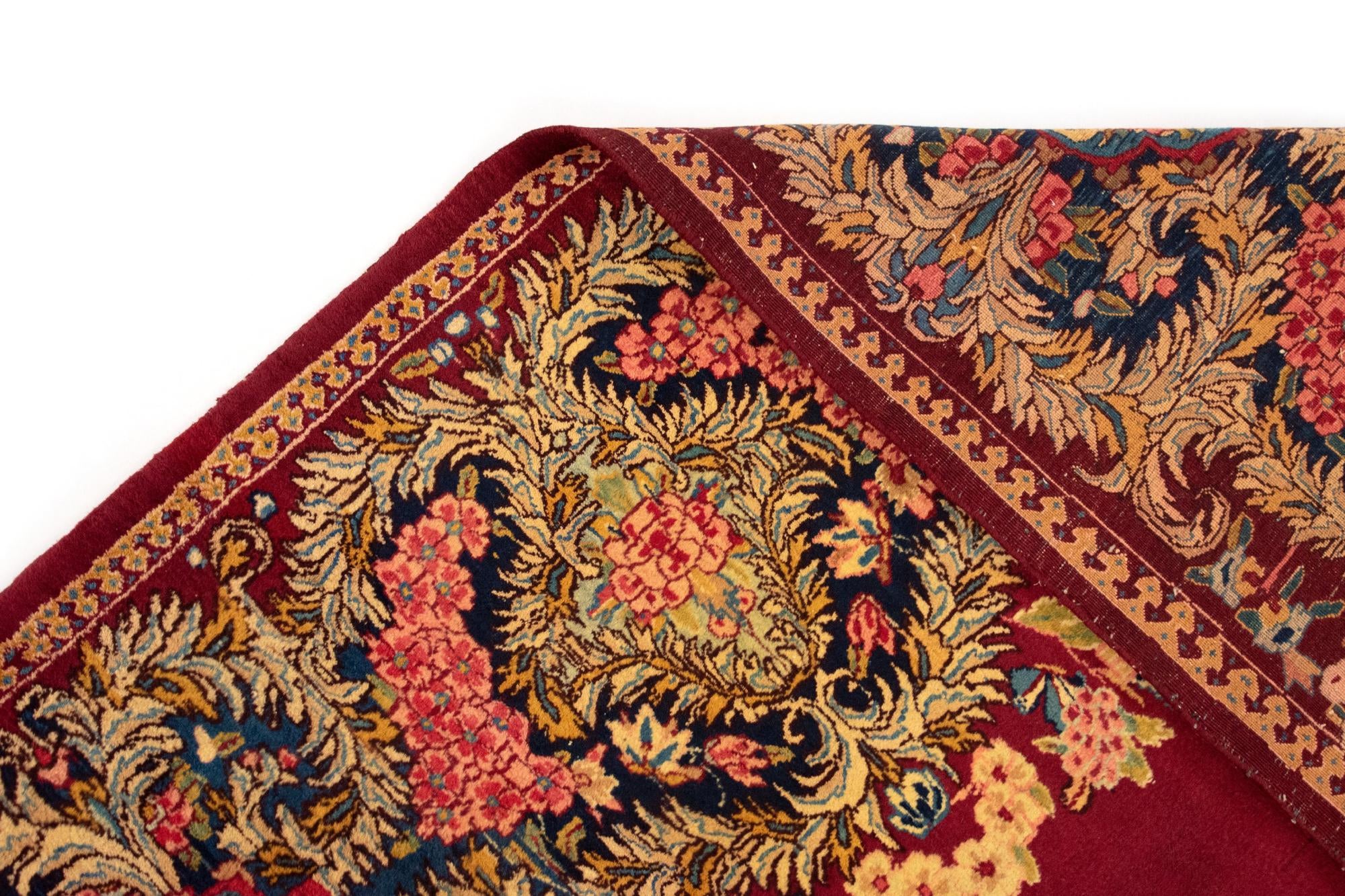 10' 5 x 13' 3 Hand Knotted Kerman Persian Wool Rug