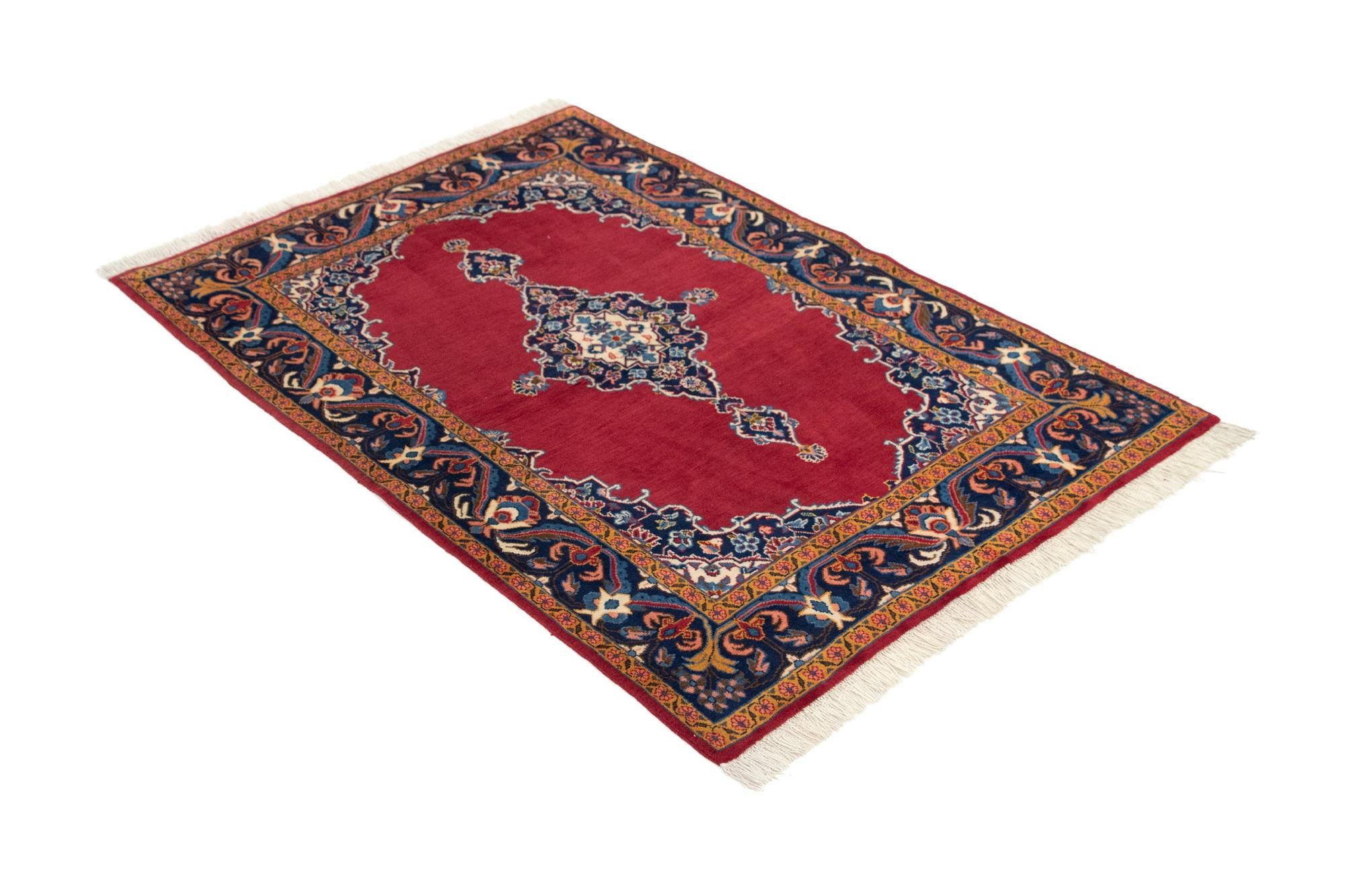 3' 6 x 5' 3 Hand Knotted Kerman Persian Wool Rug