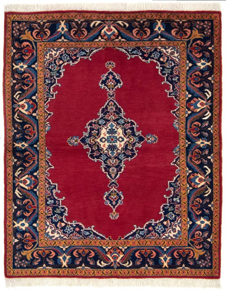 Detail image of 3' 6 x 5' 3 Hand Knotted Kerman Persian Wool Rug
