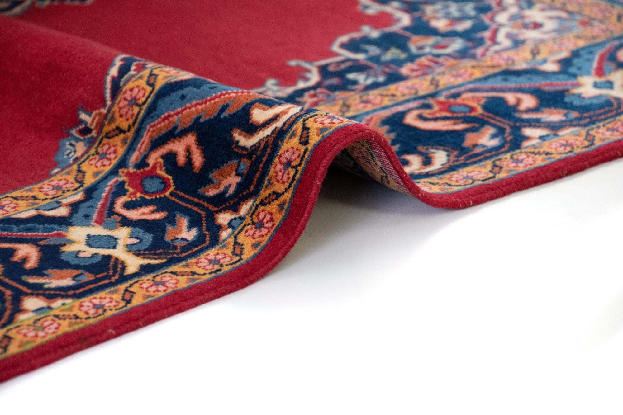 3' 7 x 5' 2 Hand Knotted Kerman Persian Wool Rug