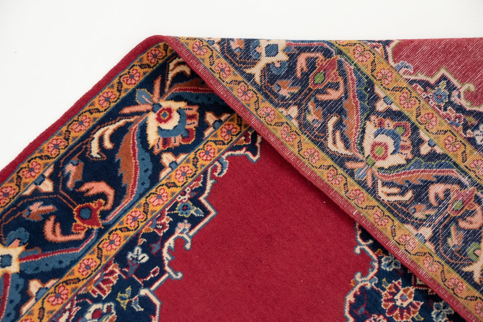 3' 7 x 5' 2 Hand Knotted Kerman Persian Wool Rug