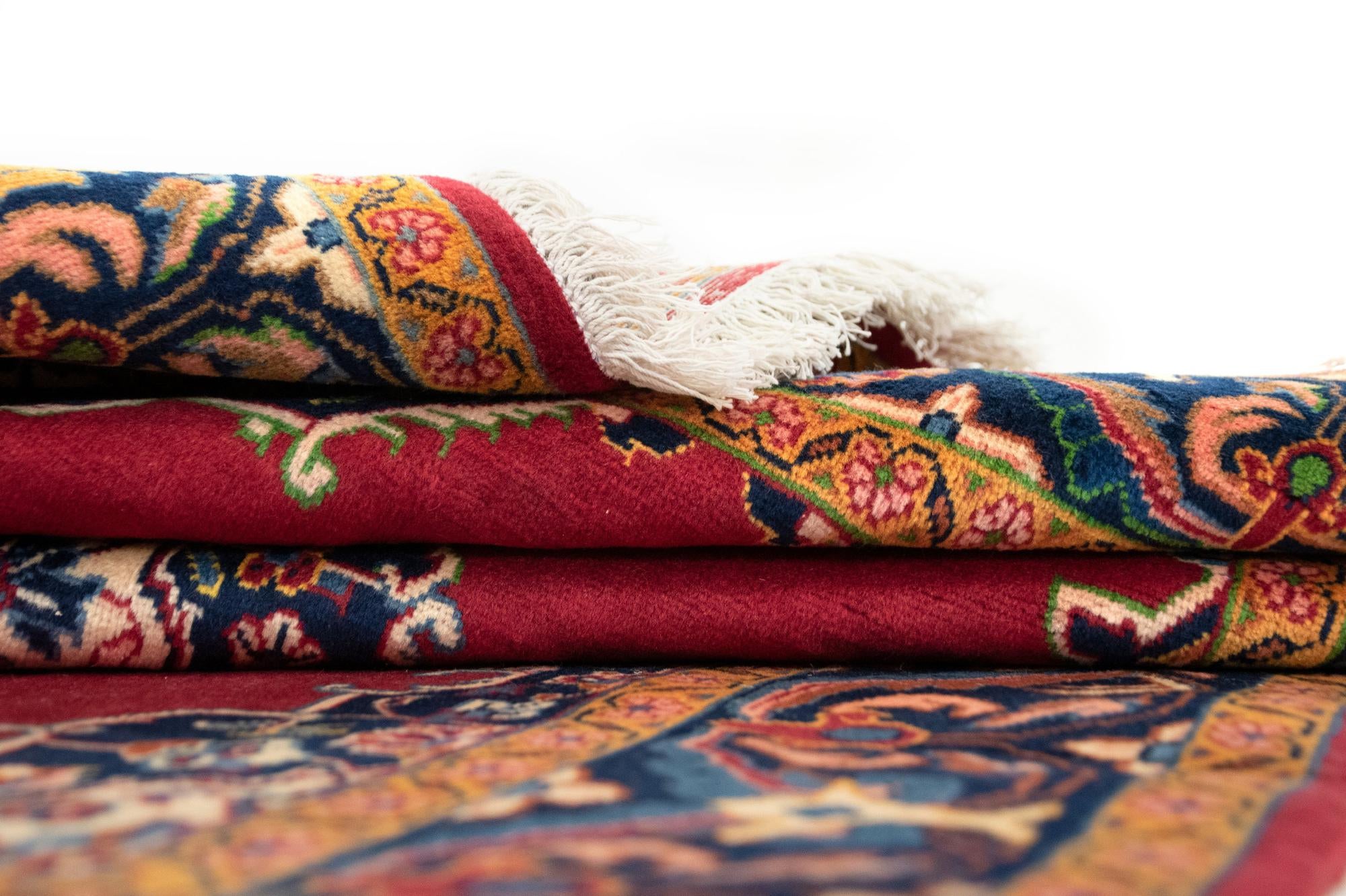 3' 7 x 5' 2 Hand Knotted Kerman Persian Wool Rug