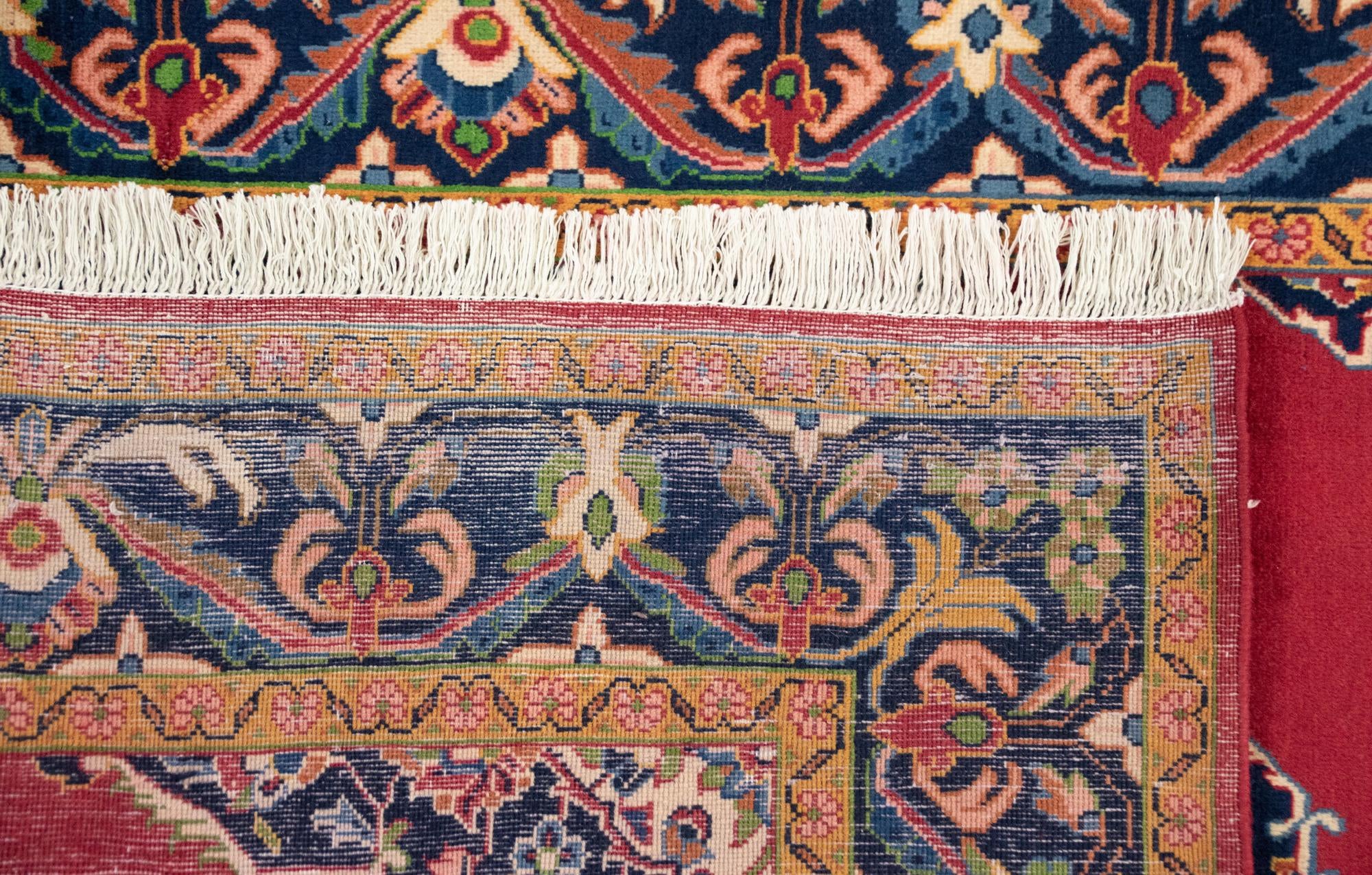3' 7 x 5' 2 Hand Knotted Kerman Persian Wool Rug