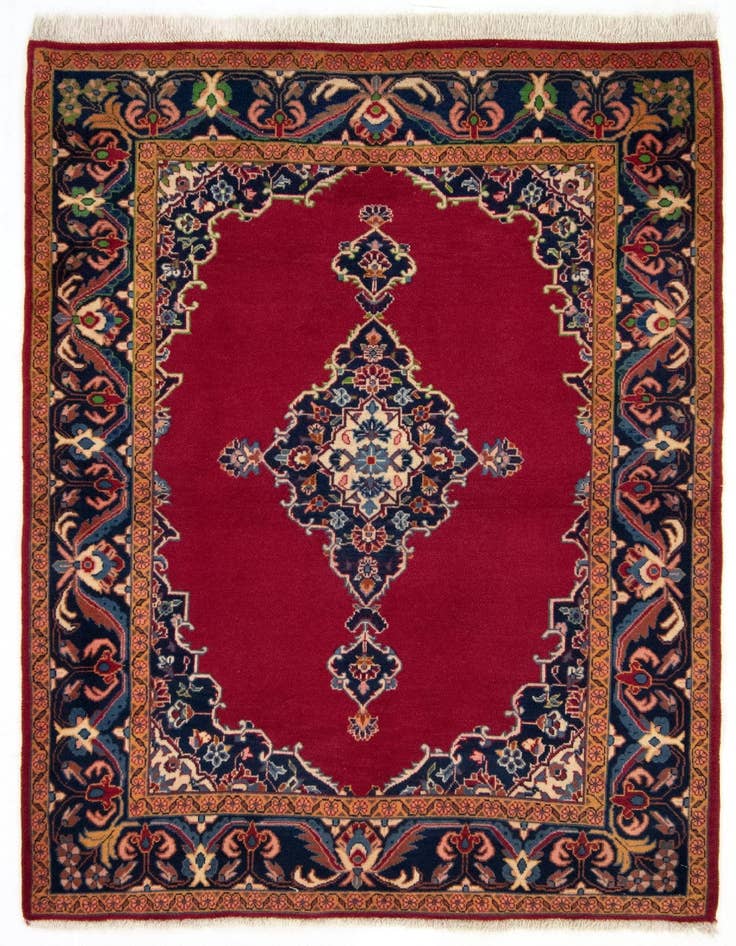 Detail image of 3' 7 x 5' 2 Hand Knotted Kerman Persian Wool Rug