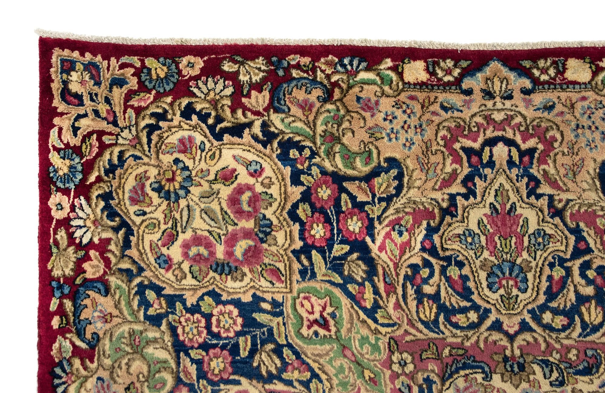 8' 10 x 11' 9 Hand Knotted Kerman Persian Wool Rug