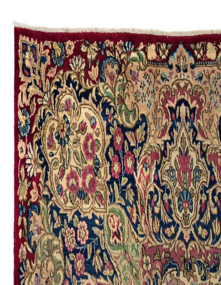 Detail image of 8' 10 x 11' 9 Hand Knotted Kerman Persian Wool Rug