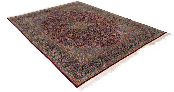 9' 11 x 12' 9 Hand Knotted Kerman Persian Wool Rug