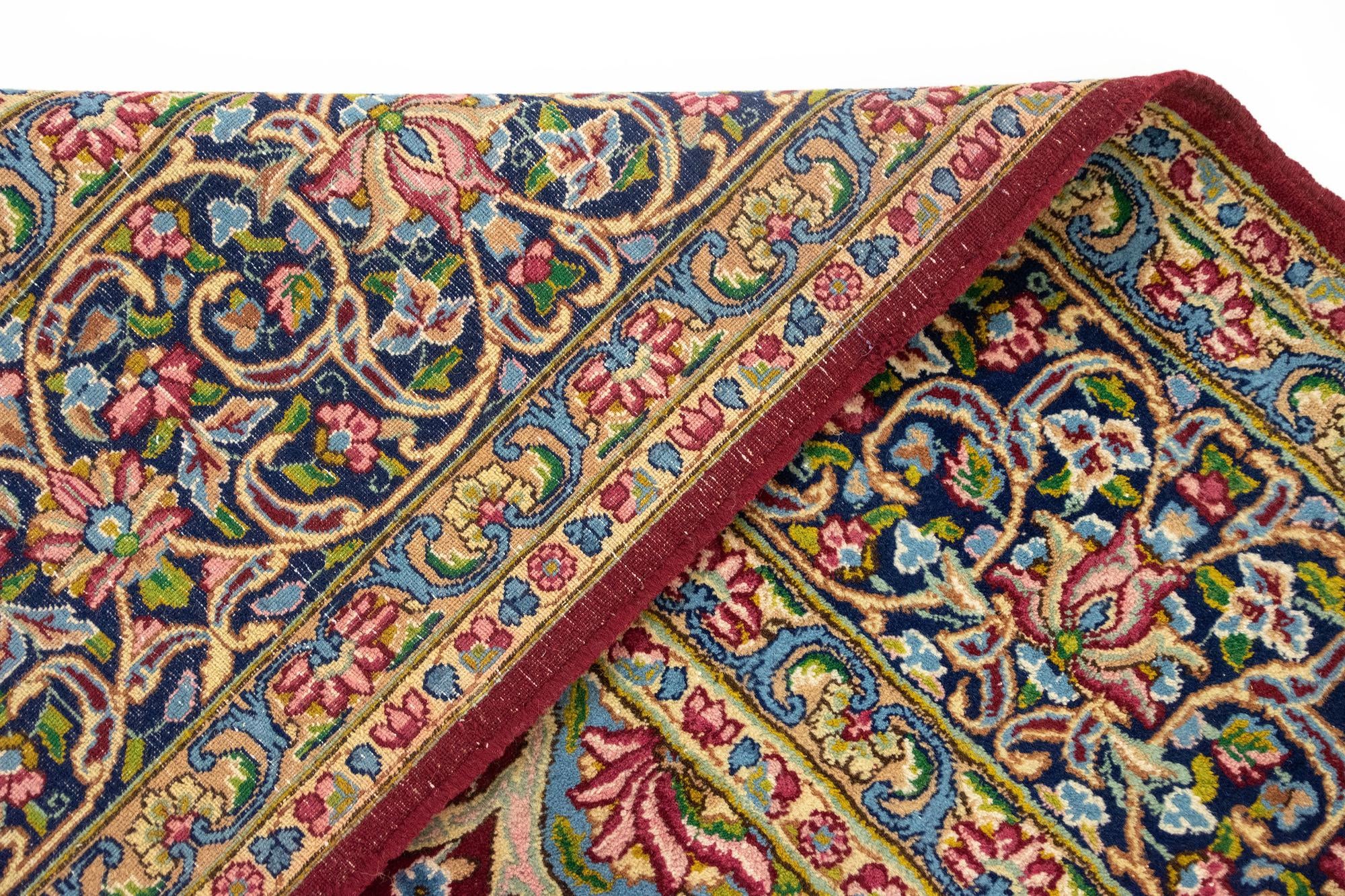9' 11 x 12' 9 Hand Knotted Kerman Persian Wool Rug