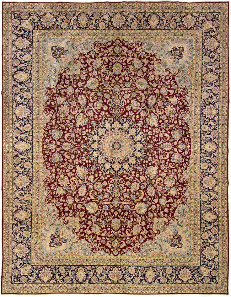 Detail image of 10' 1 x 13' 1 Hand Knotted Kerman Persian Rug