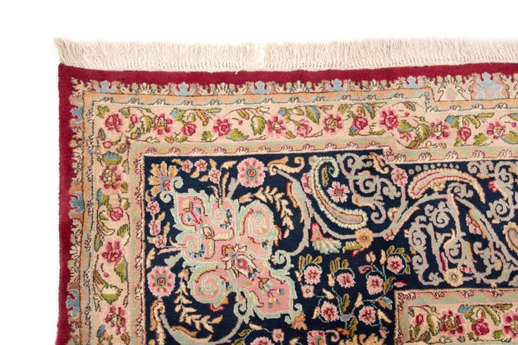 Detail image of 13' 4 x 14' 7 Hand Knotted Kerman Persian Rug