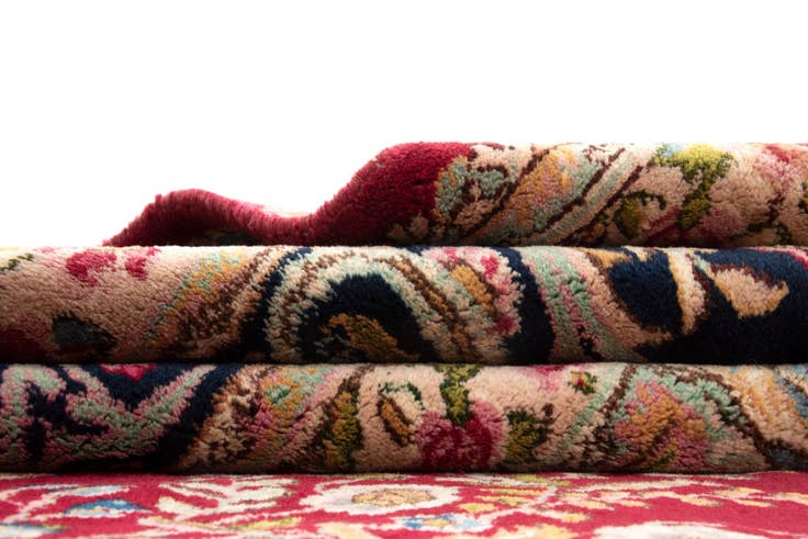 Detail image of 13' 4 x 14' 7 Hand Knotted Kerman Persian Rug