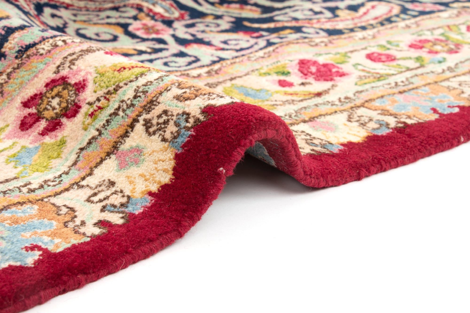 13' 4 x 14' 7 Hand Knotted Kerman Persian Rug