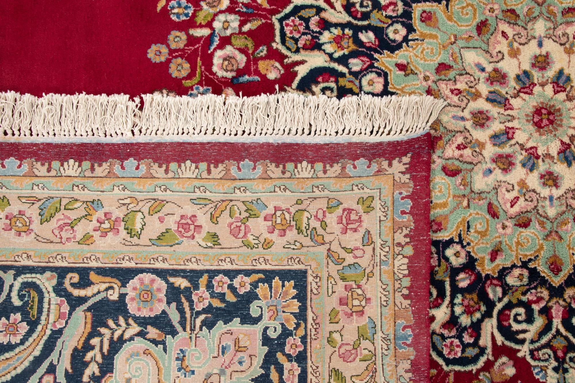 13' 4 x 14' 7 Hand Knotted Kerman Persian Rug