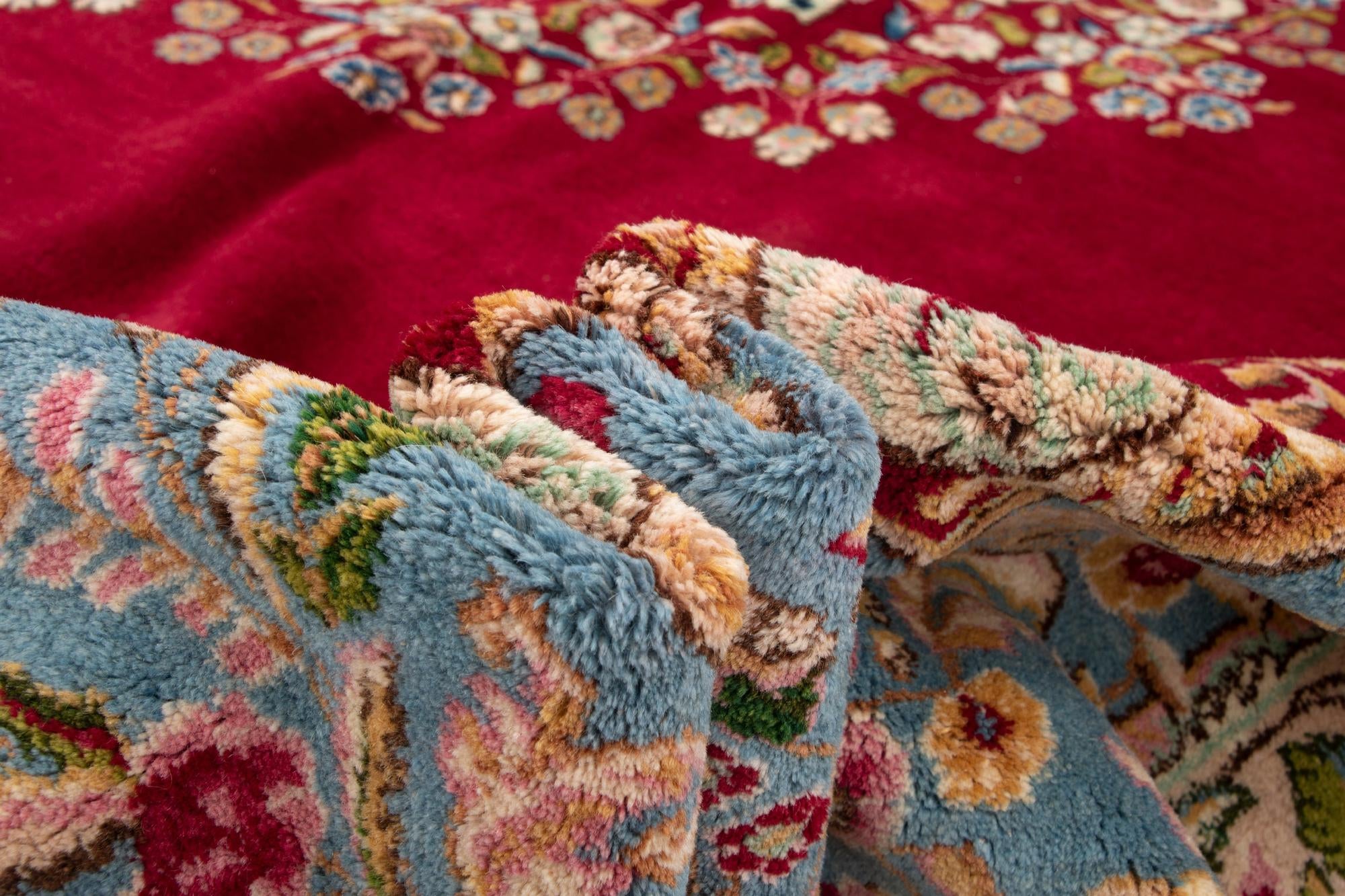 13' 4 x 14' 7 Hand Knotted Kerman Persian Rug