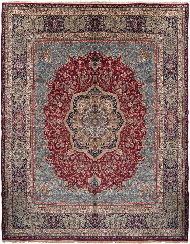 Detail image of 13' 7 x 16' 2 Kerman Wool Rug