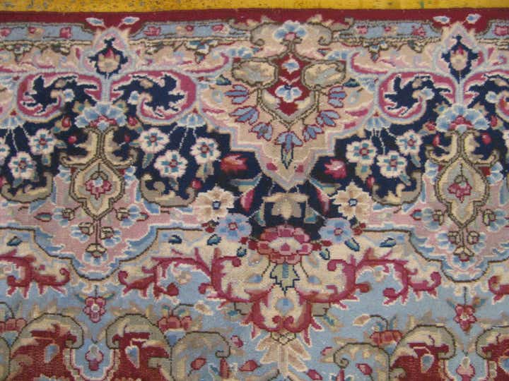 9' 9 x 13' 6 Hand Knotted Kerman Persian Wool Rug