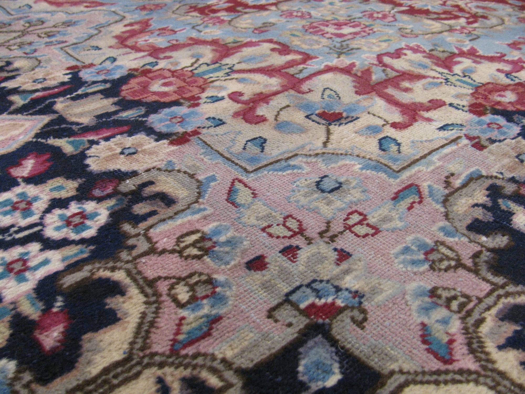 9' 9 x 13' 6 Hand Knotted Kerman Persian Wool Rug