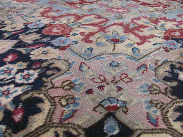 9' 9 x 13' 6 Hand Knotted Kerman Persian Wool Rug
