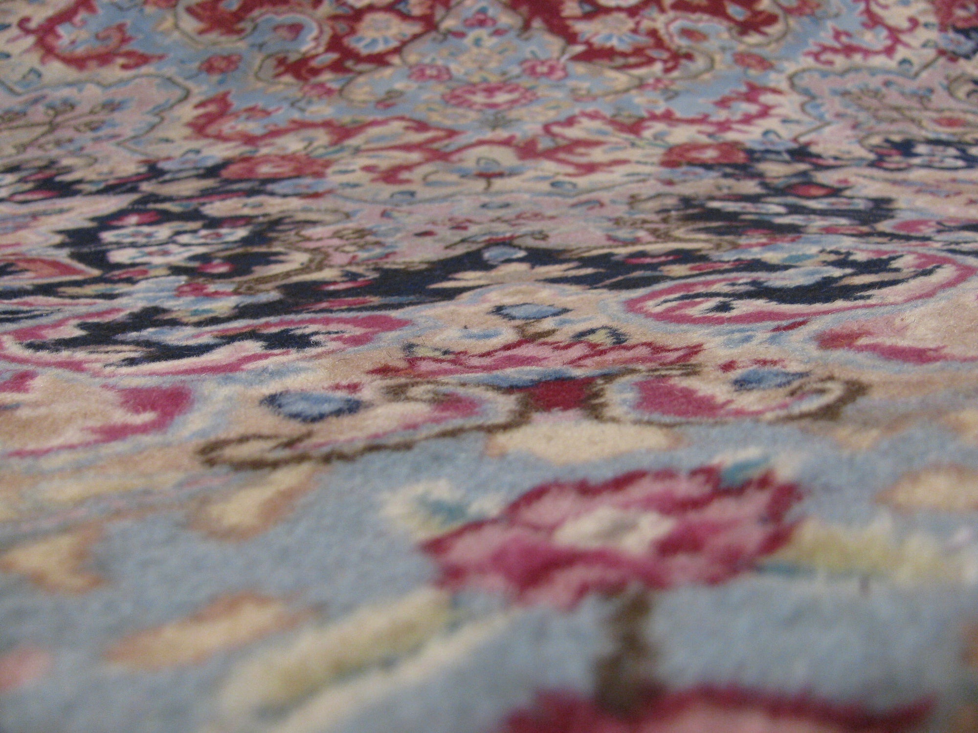 9' 9 x 13' 6 Hand Knotted Kerman Persian Wool Rug