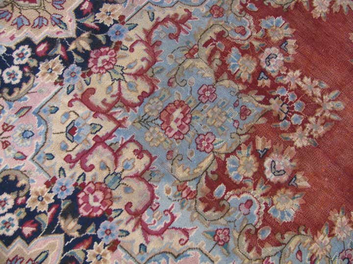 9' 9 x 13' 6 Hand Knotted Kerman Persian Wool Rug
