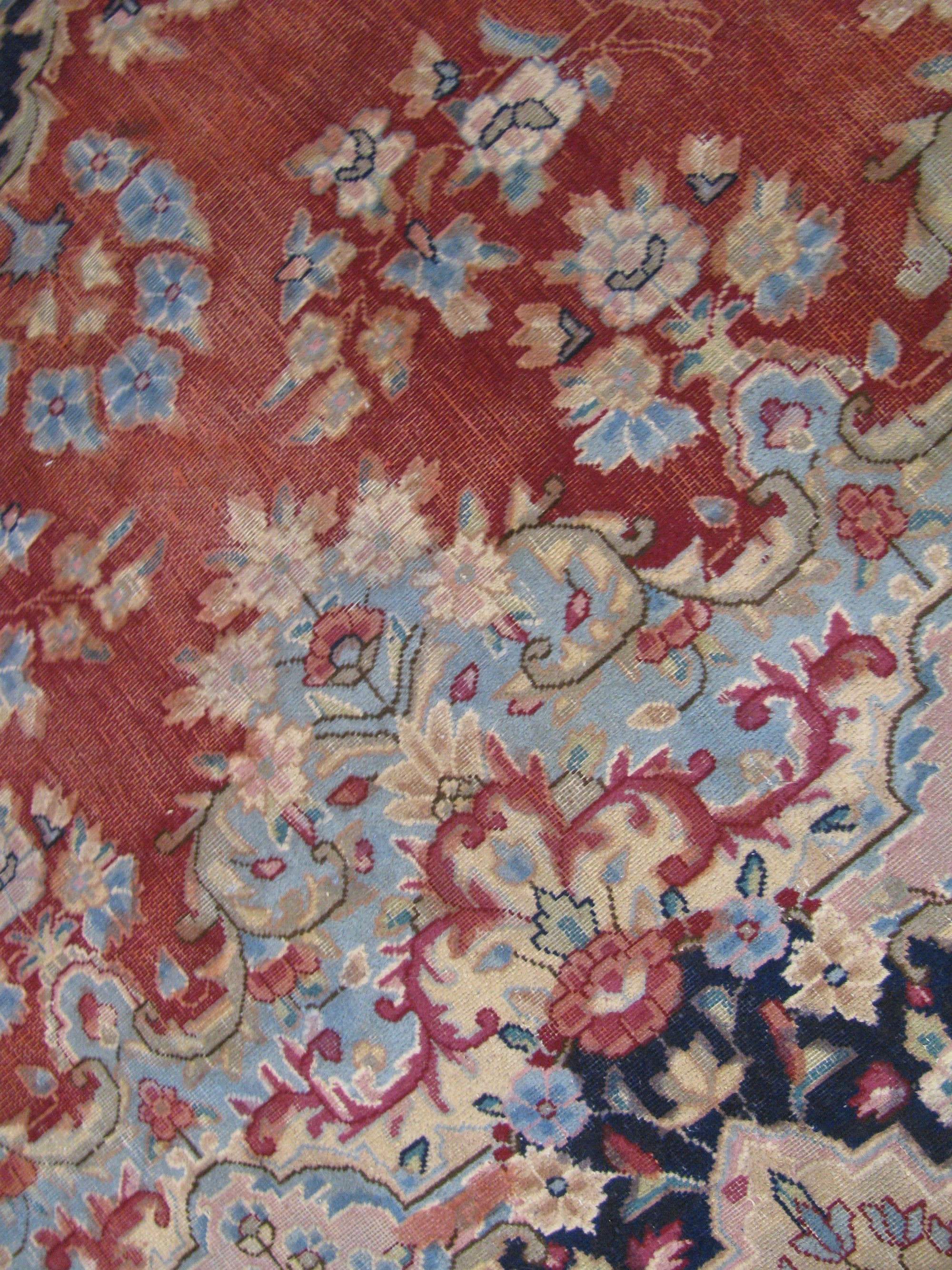 9' 9 x 13' 6 Hand Knotted Kerman Persian Wool Rug