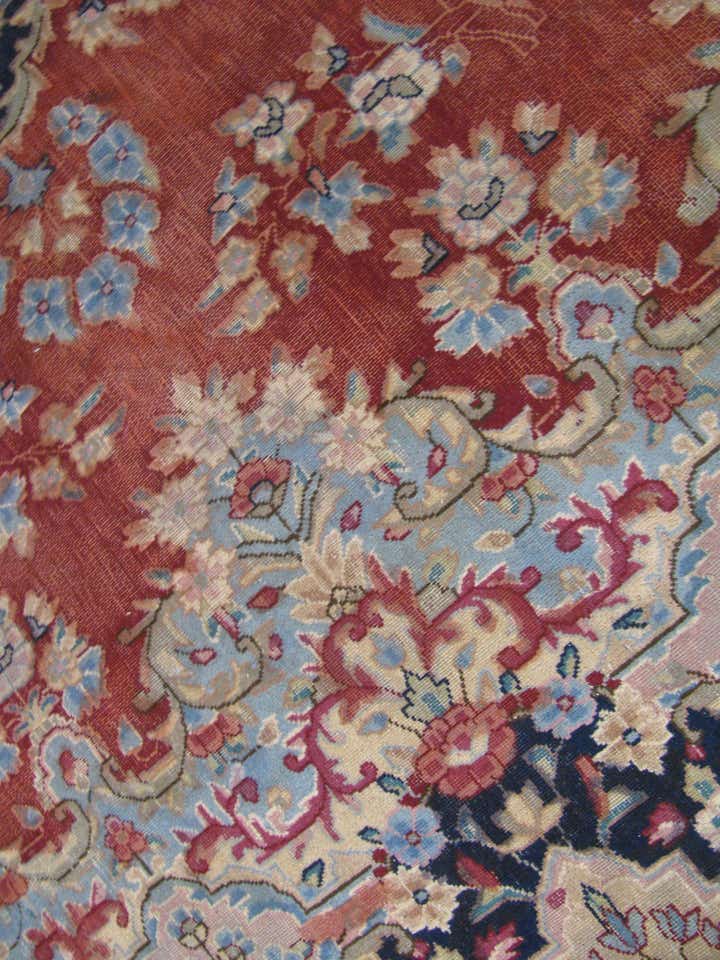 9' 9 x 13' 6 Hand Knotted Kerman Persian Wool Rug