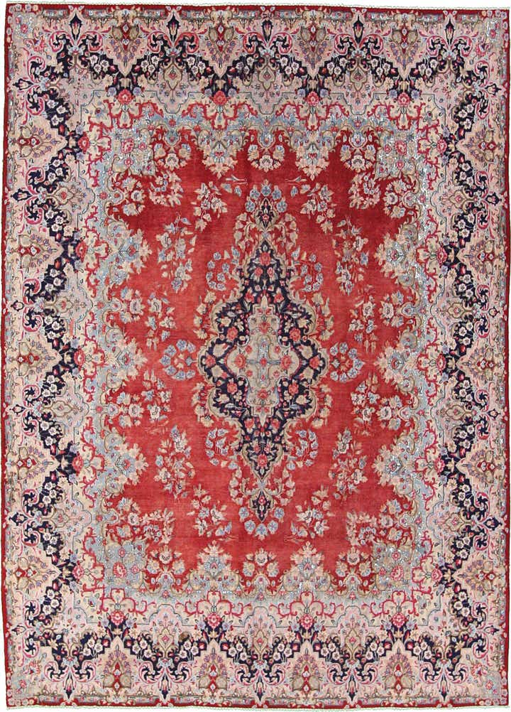 9' 9 x 13' 6 Hand Knotted Kerman Persian Wool Rug