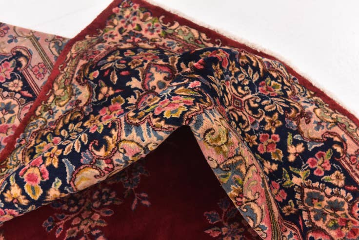 Detail image of 9' 10 x 13' Hand Knotted Kerman Persian Wool Rug