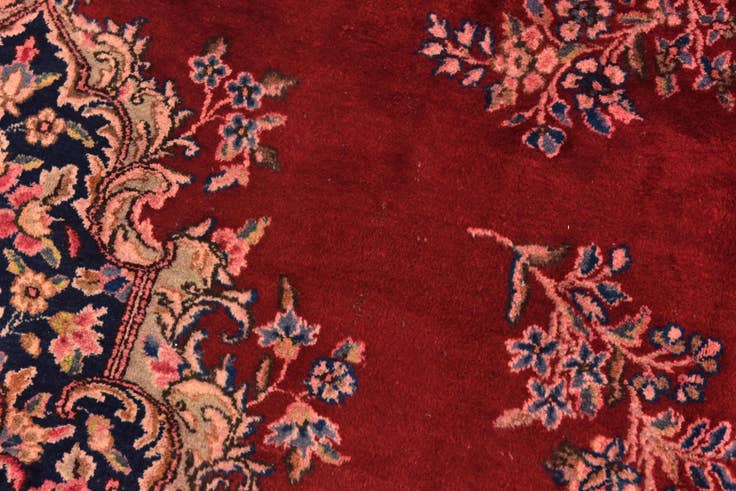 Detail image of 9' 10 x 13' Hand Knotted Kerman Persian Wool Rug