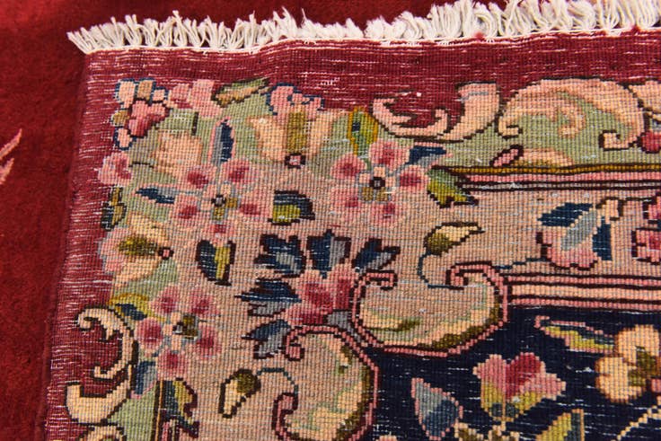 Detail image of 9' 10 x 13' Hand Knotted Kerman Persian Wool Rug